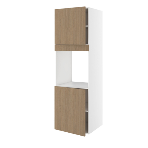 Højskab, t/ovn, 700mm låge, 572mm låge øverst, blændstykke 64mm, hul: 656mm. H:1952 B:600 D:580