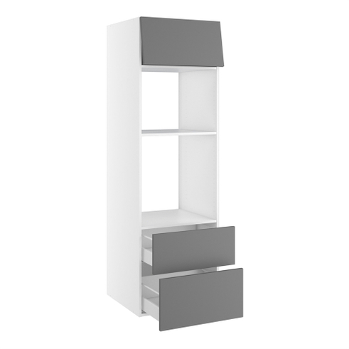 Kitchn Højskab til ovn/micro nichemål 1039x567 mm. Skuffer H:316  og 252 Toplåge H:316 H:1952 D:580 B:600