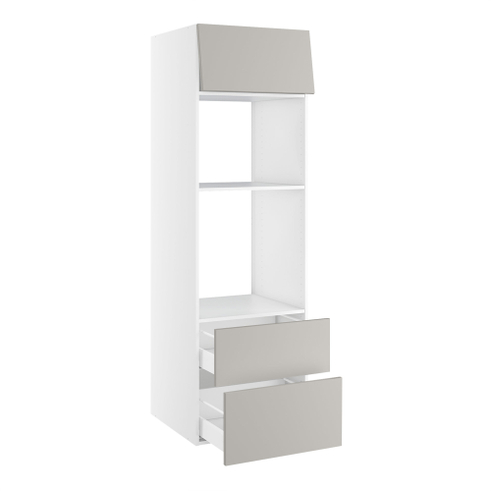 Højskab, t/ovn og micro, 316mm toplåge, 2 skuffer H:252/316mm, hul: 1039mm. H:1952 B:600 D:580