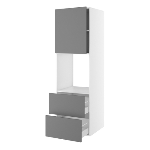 Kitchn Højskab til ovn/micro nichemål 592x567 mm. m/skuffer H:316 og låge H:700 H:1952 D:580 B:600