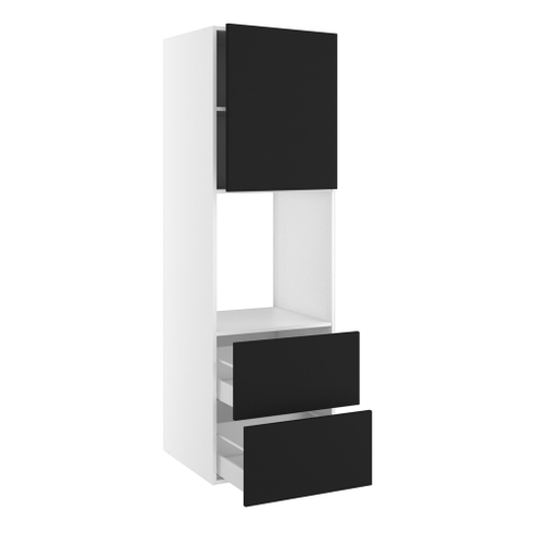 Kitchn Højskab til ovn/micro nichemål 592x567 mm. m/skuffer H:316 og låge H:700 H:1952 D:580 B:600