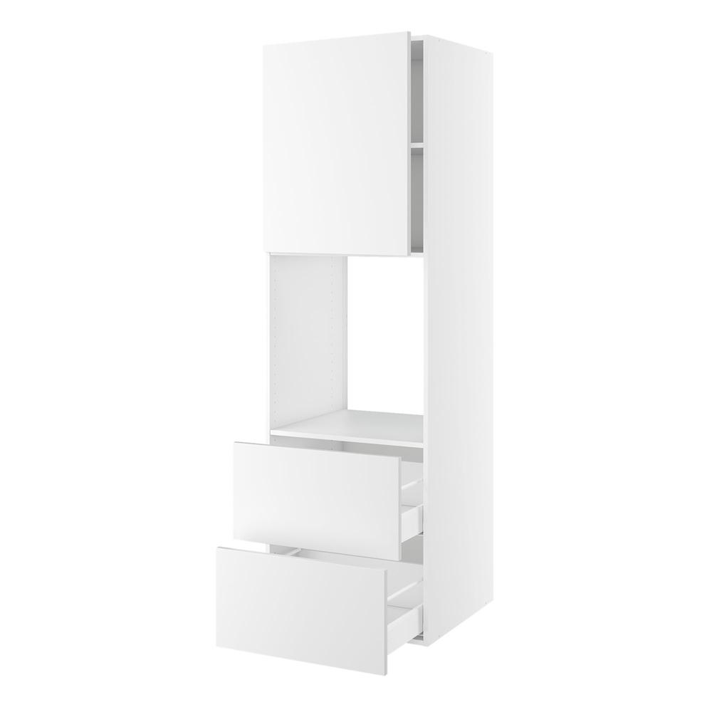 Højskab til ovn/micro nichemål 592x567 mm. m/skuffer H:316 og låge H:700 H:1952 D:580 B:600