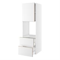 Højskab til ovn/micro nichemål 592x567 mm. m/skuffer H:316 og låge H:700 H:1952 D:580 B:600