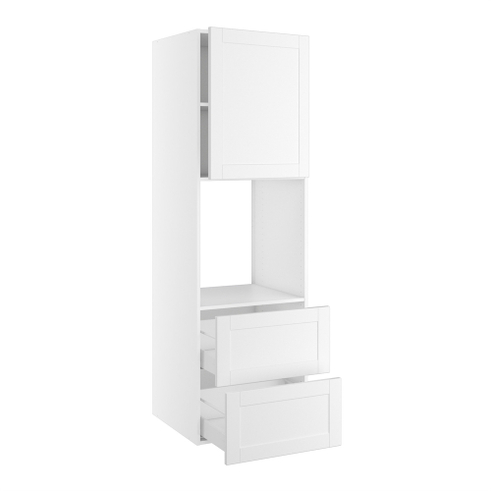 Kitchn Højskab til ovn/micro nichemål 592x567 mm. m/skuffer H:316 og låge H:700 H:1952 D:580 B:600