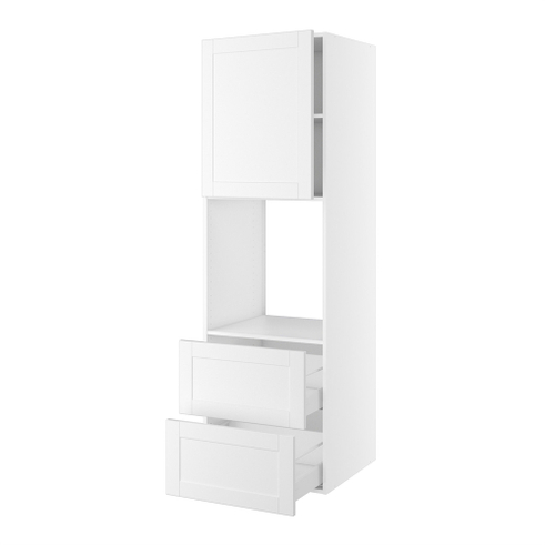 Kitchn Højskab til ovn/micro nichemål 592x567 mm. m/skuffer H:316 og låge H:700 H:1952 D:580 B:600