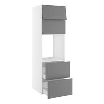 Kitchn Højskab til ovn nichemål 592x567 mm. m/2 skuffer H:348, 2 toplåger H:316. H:1952 D:580 B:600