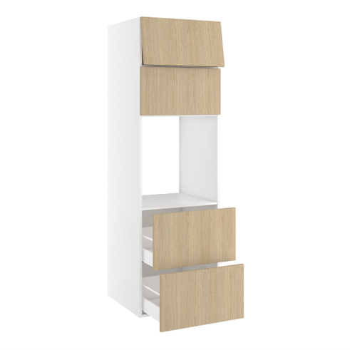 Kitchn Højskab til ovn med 2 skuffer og 2 toplåger