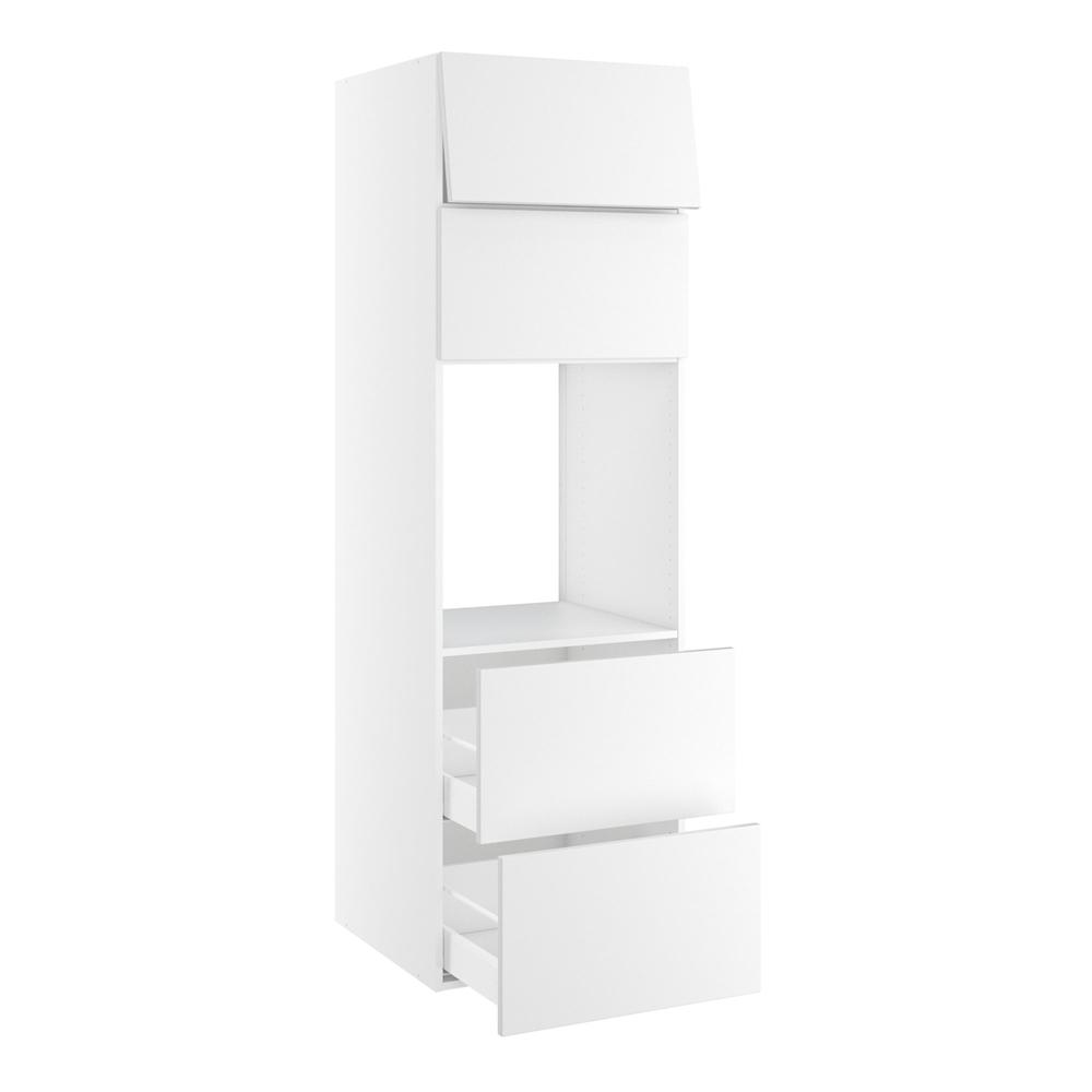 Højskab til ovn nichemål 592x567 mm. m/2 skuffer H:348, 2 toplåger H:316. H:1952 D:580 B:600
