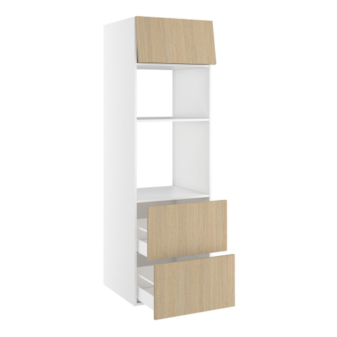 Kitchn Højskab til 2 combiovne med 2 skuffer og toplåge