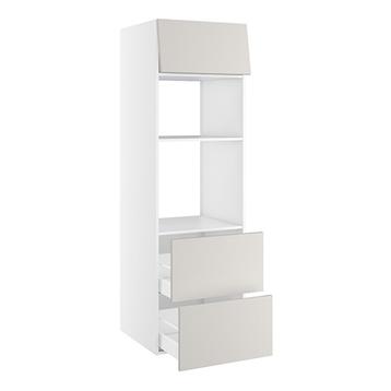 Højskab, t/combiovne, 316mm toplåge, 2 skuffer H:348mm, hul: 912mm. H:1952 B:600 D:580