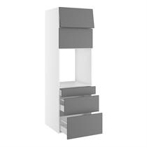 Kitchn Højskab til ovn nichemål 592x567 mm. m/3 skuffer H:316, 252 og 124, 2 toplåger H:316 H:1952 D:580 B:600