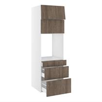 Kitchn Højskab til ovn nichemål 592x567 mm. m/3 skuffer H:316, 252 og 124, 2 toplåger H:316 H:1952 D:580 B:600