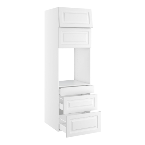 Kitchn Højskab til ovn nichemål 592x567 mm. m/3 skuffer H:316, 252 og 124, 2 toplåger H:316 H:1952 D:580 B:600