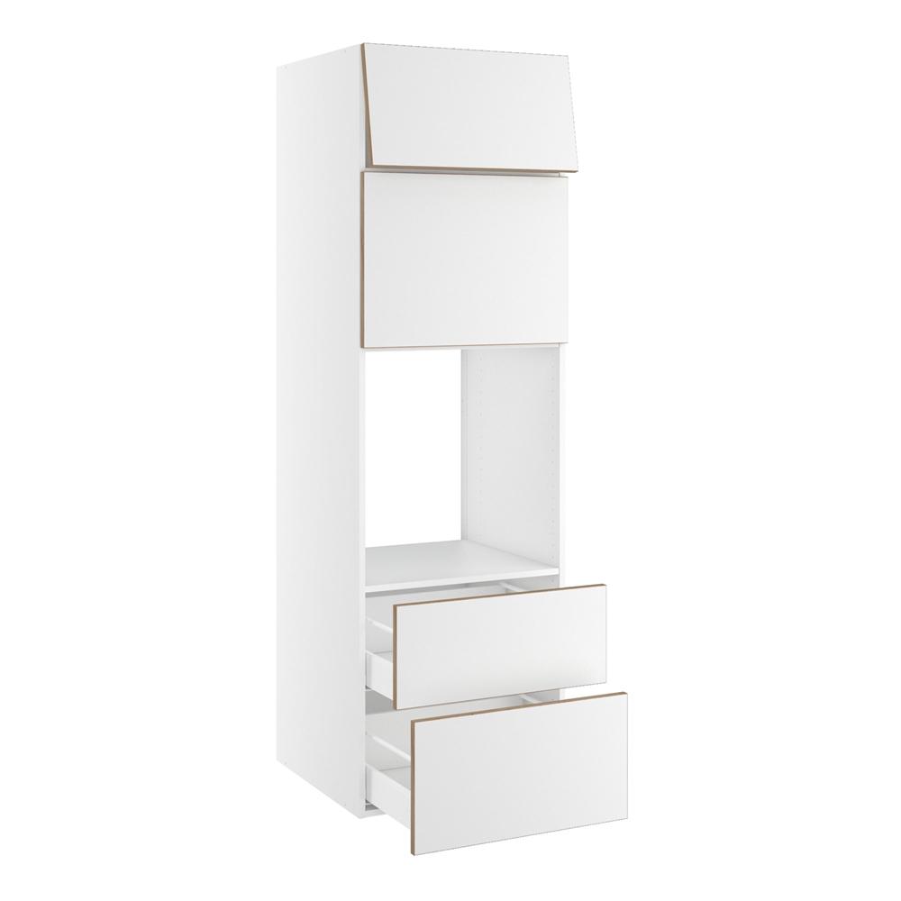 Højskab til ovn/micro nichemål 592x567 mm. m/skuffer H:316 og 252, liftdoor H:444, toplåge H:316 H:1952 D:580 B:600