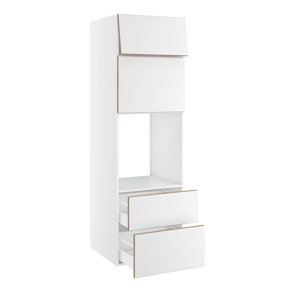 korpus for ovn/mikro nisje mål 592x567 mm. m/skuffer H:316 og 252, heisdør H:444, toppdør H:316 H:1952 D:580 B:600