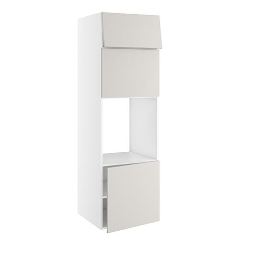 Højskab, t/ovn og micro, 572mm låge, 444mm lift door, 316mm toplåge, hul: 592mm. H:1952 B:600 D:580