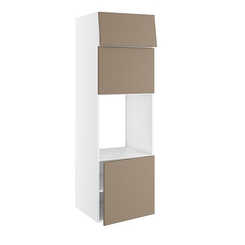 Højskab, t/ovn og micro, 572mm låge, 444mm lift door, 316mm toplåge, hul: 592mm. H:1952 B:600 D:580