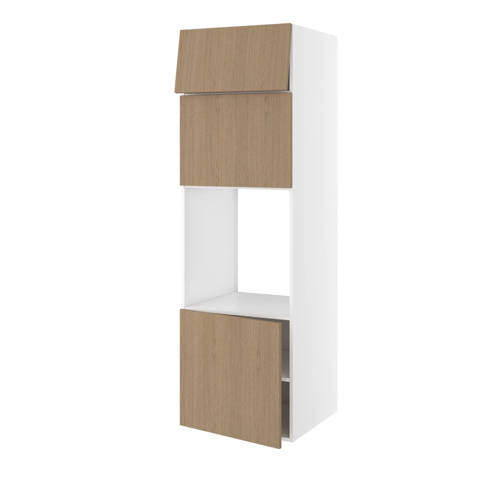 Højskab, t/ovn og micro, 572mm låge, 444mm lift door, 316mm toplåge, hul: 592mm. H:1952 B:600 D:580