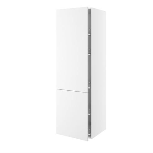 Højskab m/tandem solo udtræk inkl. 5 hylder med 2-delt låge H:1952 D:580 B:500 3