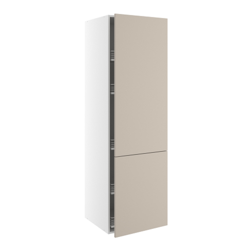 Højskab m/Tandem Solo udtræk, 1 låge, 2-delt sammensat, 5 udtrækshylder. H:1952 B:500 D:580