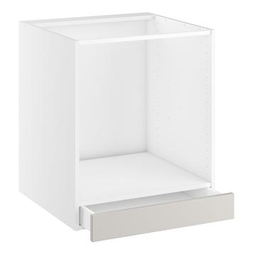 Komfurskab, m/lav skuffe, 96mm frontstykke i bund. H:704 B:600 D:580