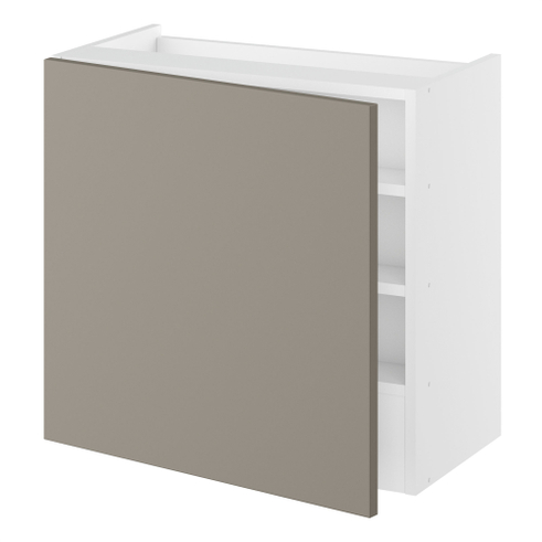 Emhætteskab, 1 låge, 3 hylder, m/aftagelig bagplade. H:576 B:600 D:320