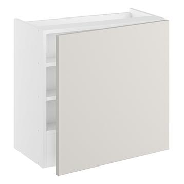 Emhætteskab, 1 låge, 3 hylder, m/aftagelig bagplade. H:576 B:600 D:320