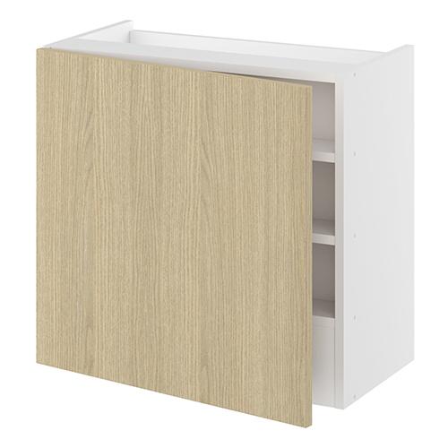 Emhætteskab, 1 låge, 3 hylder, m/aftagelig bagplade. H:576 B:600 D:320