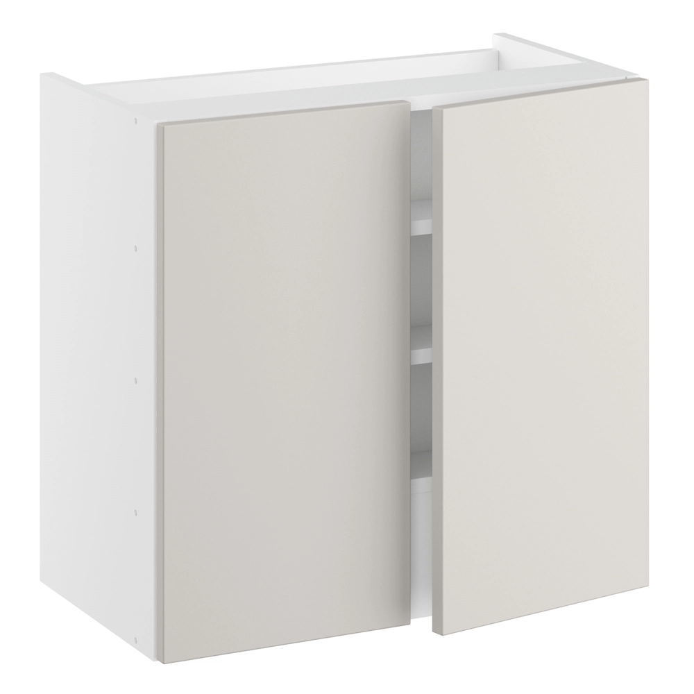 Emhætteskab, m/dobbelt låger, 3 hylder, m/aftagelig bagplade. H:576 B:600 D:320