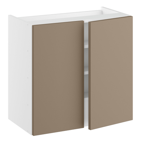 Emhætteskab, m/dobbelt låger, 3 hylder, m/aftagelig bagplade. H:576 B:600 D:320