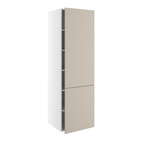 Højskab, 1 låge, 2-delt sammensat, 5 hylder. H:1952 B:600 D:580