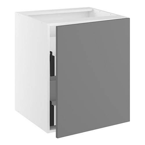 Underskab, 1 låge, 2 bakker (indvendig). H:704 B:600 D:580
