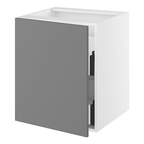 Underskab, 1 låge, 2 bakker (indvendig). H:704 B:600 D:580