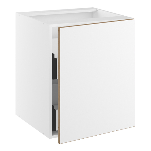 Underskab, 1 låge, 2 bakker (indvendig). H:704 B:400 D:580