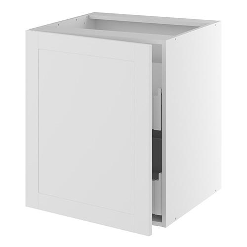 Underskab, 1 låge, 2 bakker (indvendig). H:704 B:400 D:580