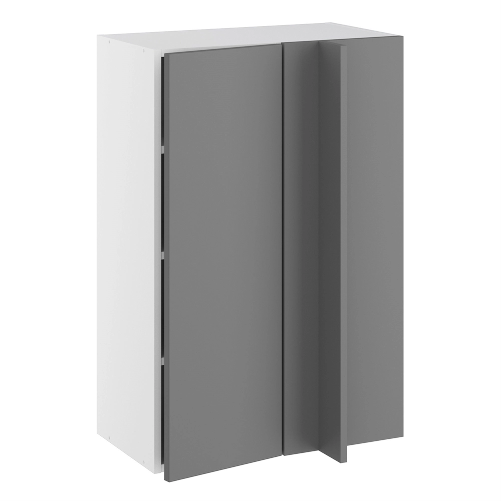 Hjørne innebygget korpus m/3 hyller og dekkplate 340 mm (dörfront 296 mm. - min. 640 mm. fra vegg) H:896 D:320 B:600