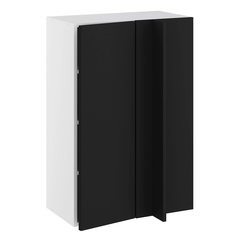 Hjørne innebygget korpus m/3 hyller og dekkplate 340 mm (dörfront 296 mm. - min. 640 mm. fra vegg) H:896 D:320 B:600
