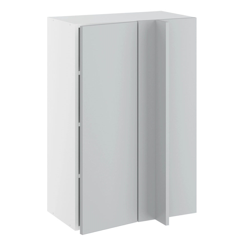 Hjørne innebygget korpus m/3 hyller og dekkplate 340 mm (dörfront 296 mm. - min. 640 mm. fra vegg) H:896 D:320 B:600