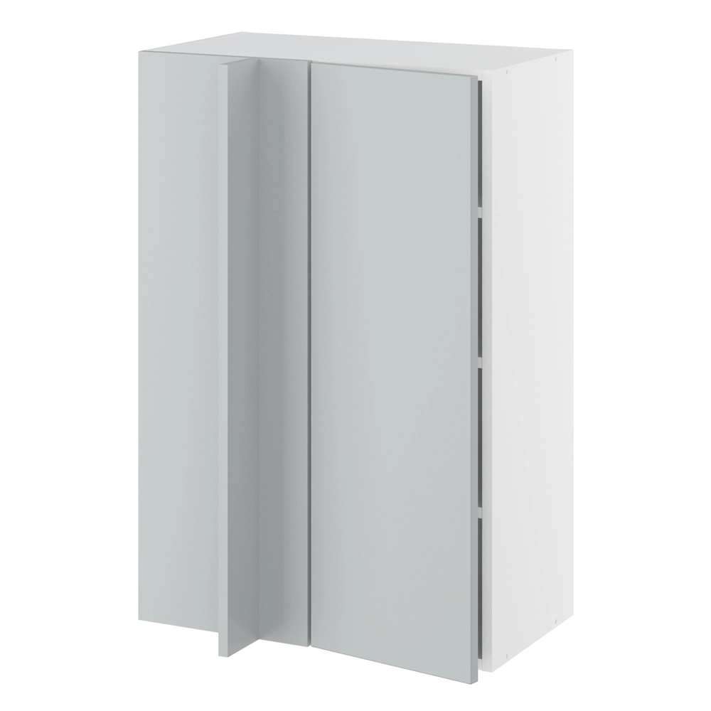 Hjørne innebygget korpus m/3 hyller og dekkplate 340 mm (dörfront 296 mm. - min. 640 mm. fra vegg) H:896 D:320 B:600