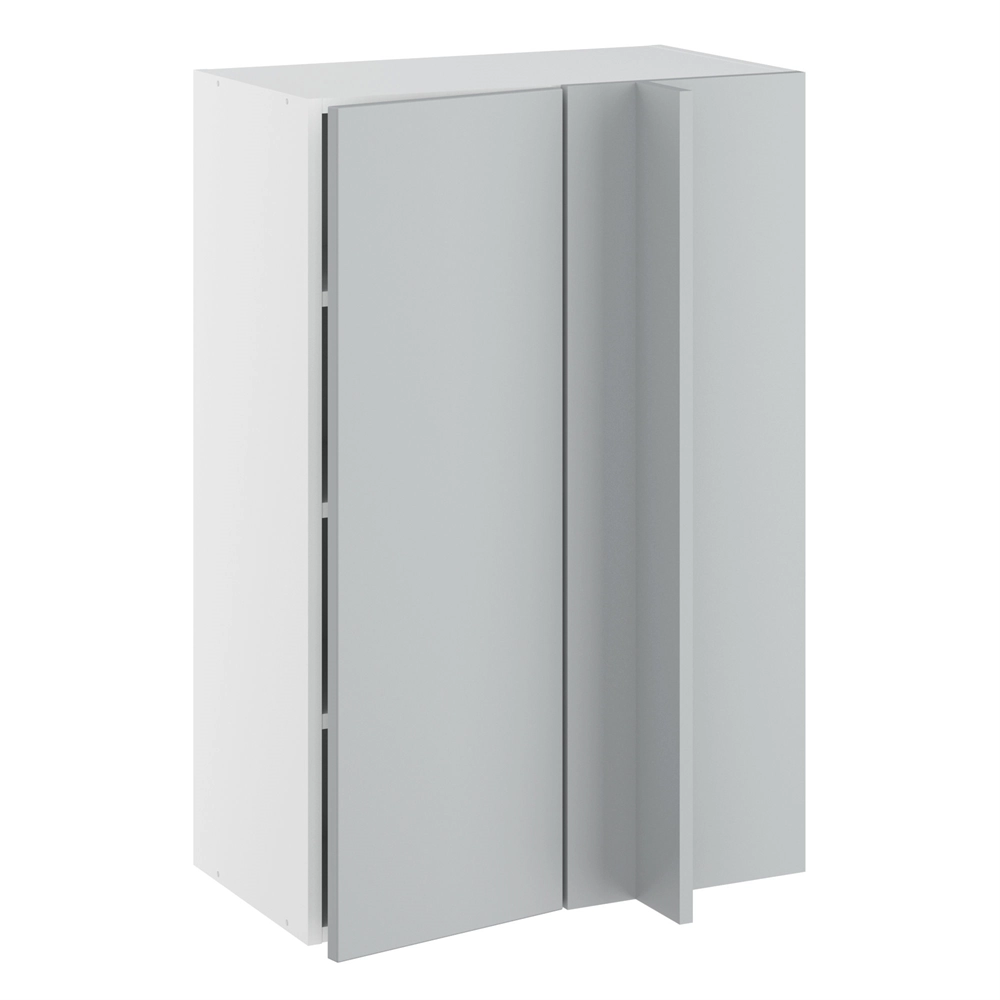 Hjørne innebygget korpus m/3 hyller og dekkplate 340 mm (dörfront 296 mm. - min. 640 mm. fra vegg) H:896 D:320 B:600