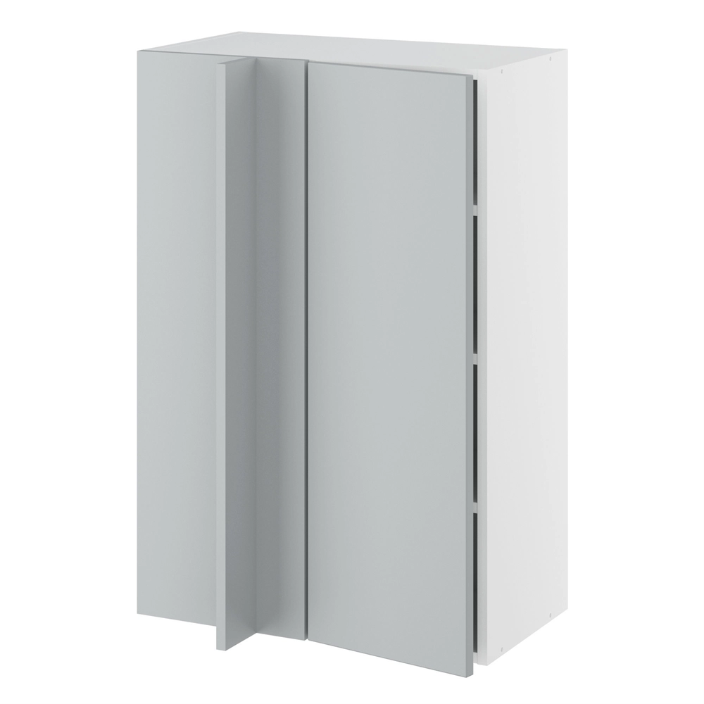 Hjørne innebygget korpus m/3 hyller og dekkplate 340 mm (dörfront 296 mm. - min. 640 mm. fra vegg) H:896 D:320 B:600