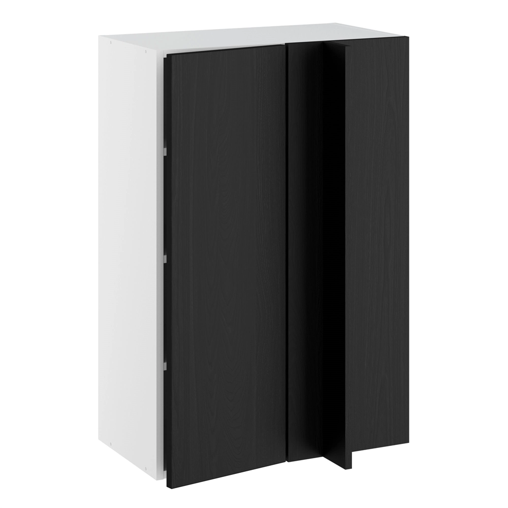 Hjørne innebygget korpus m/3 hyller og dekkplate 340 mm (dörfront 296 mm. - min. 640 mm. fra vegg) H:896 D:320 B:600