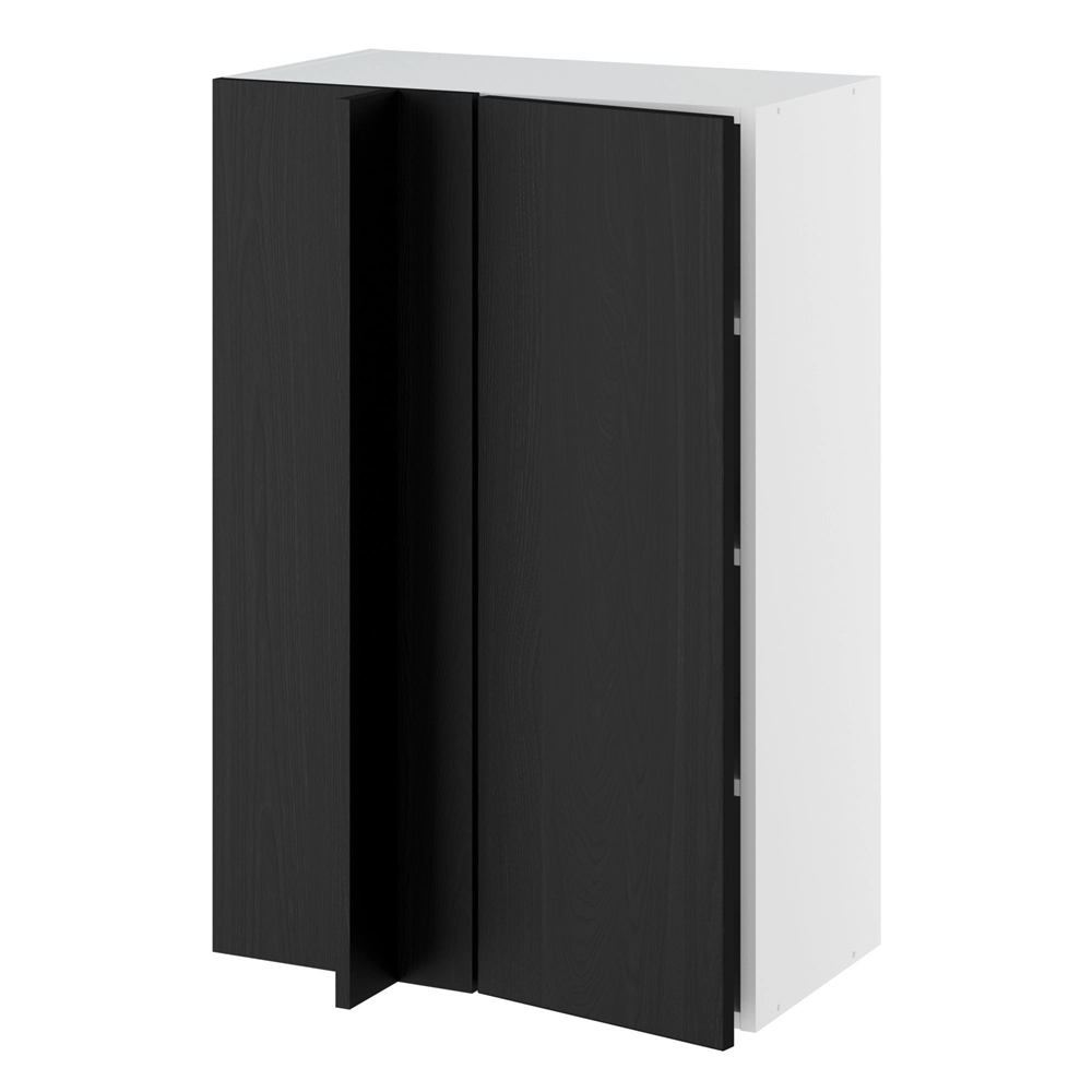 Hjørne innebygget korpus m/3 hyller og dekkplate 340 mm (dörfront 296 mm. - min. 640 mm. fra vegg) H:896 D:320 B:600
