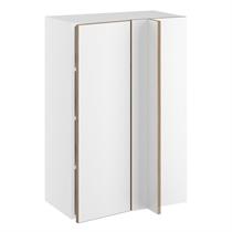 Hjørneindstiksoverskab m/3 hylder og blændplade 340 mm (låge 296 mm. - min. 640 mm. fra væg) H:896 D:320 B:600