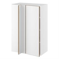 Hjørneindstiksoverskab m/3 hylder og blændplade 340 mm (låge 296 mm. - min. 640 mm. fra væg) H:896 D:320 B:600