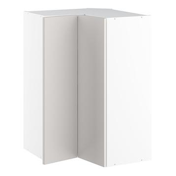 Vinkeloverskab, m/knæklåge (2 stk. B:256mm.), 3 hylder. H:896 B:600 D:320