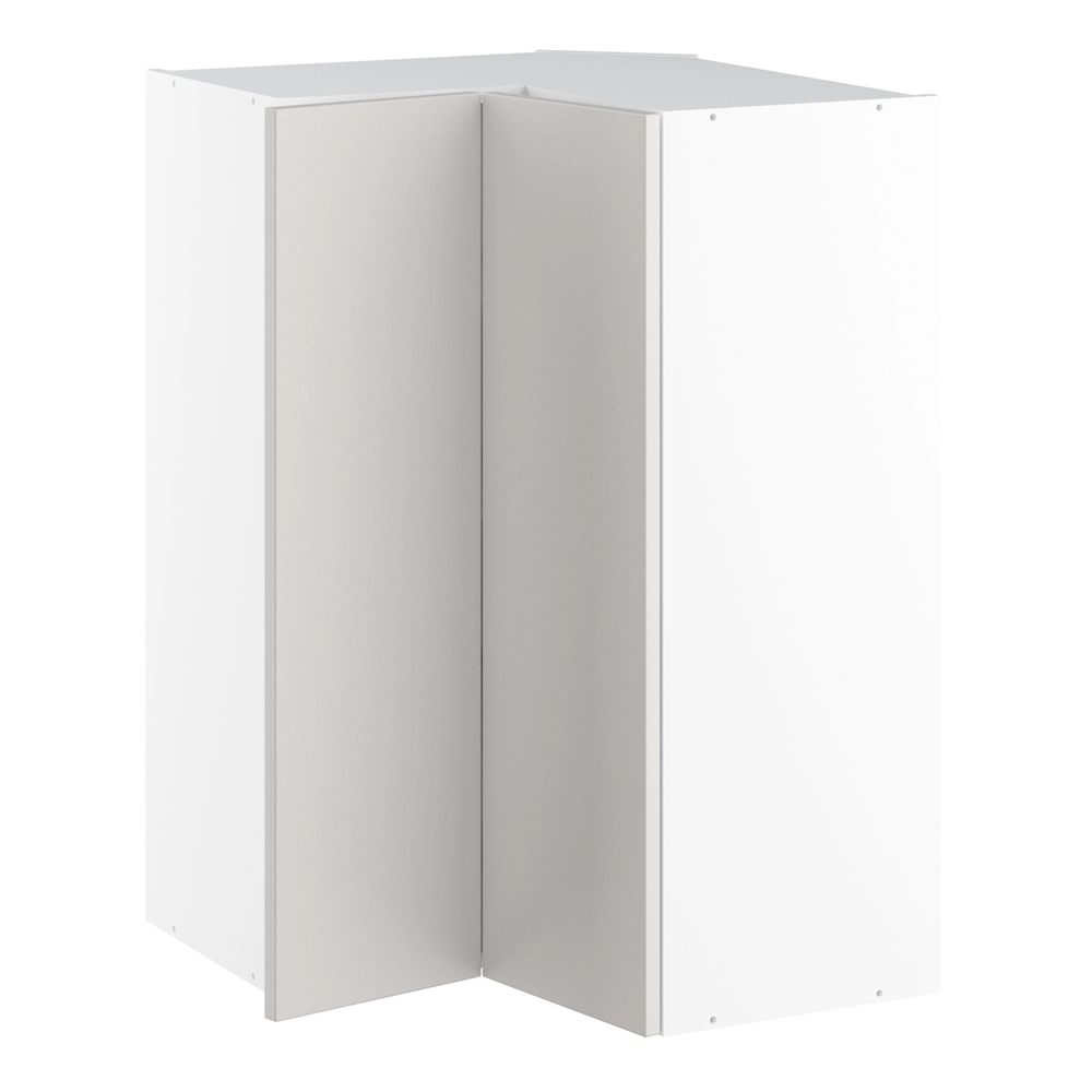 Vinkeloverskab, m/knæklåge (2 stk. B:256mm.), 3 hylder. H:896 B:600 D:320