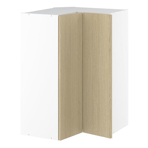 Vinkeloverskab, m/knæklåge (2 stk. B:256mm.), 3 hylder. H:896 B:600 D:320