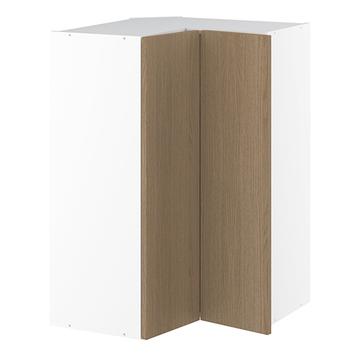 Vinkeloverskab, m/knæklåge (2 stk. B:256mm.), 3 hylder. H:896 B:600 D:320