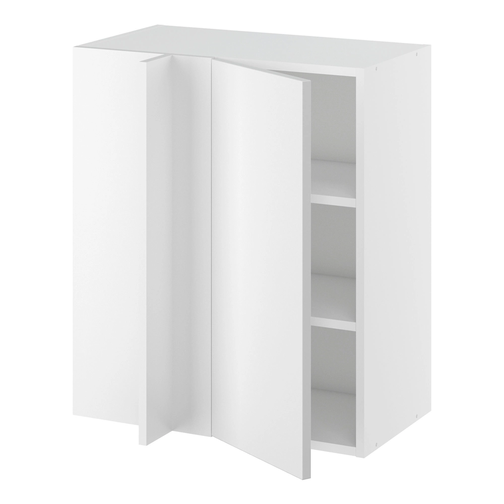 Hjørne innebygget korpus m/2 hyller og dekkplate 340 mm (dörfront 296 mm. - min. 640 mm. fra vegg)H:704 D:320 B:600